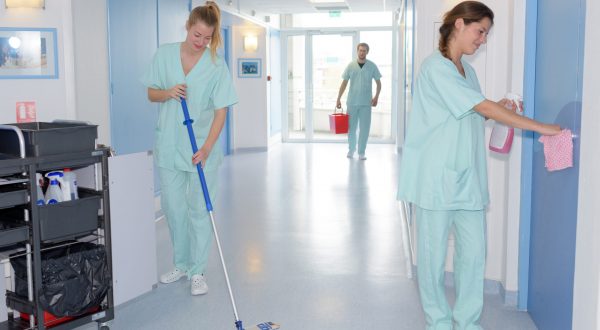cleaning in hospital
